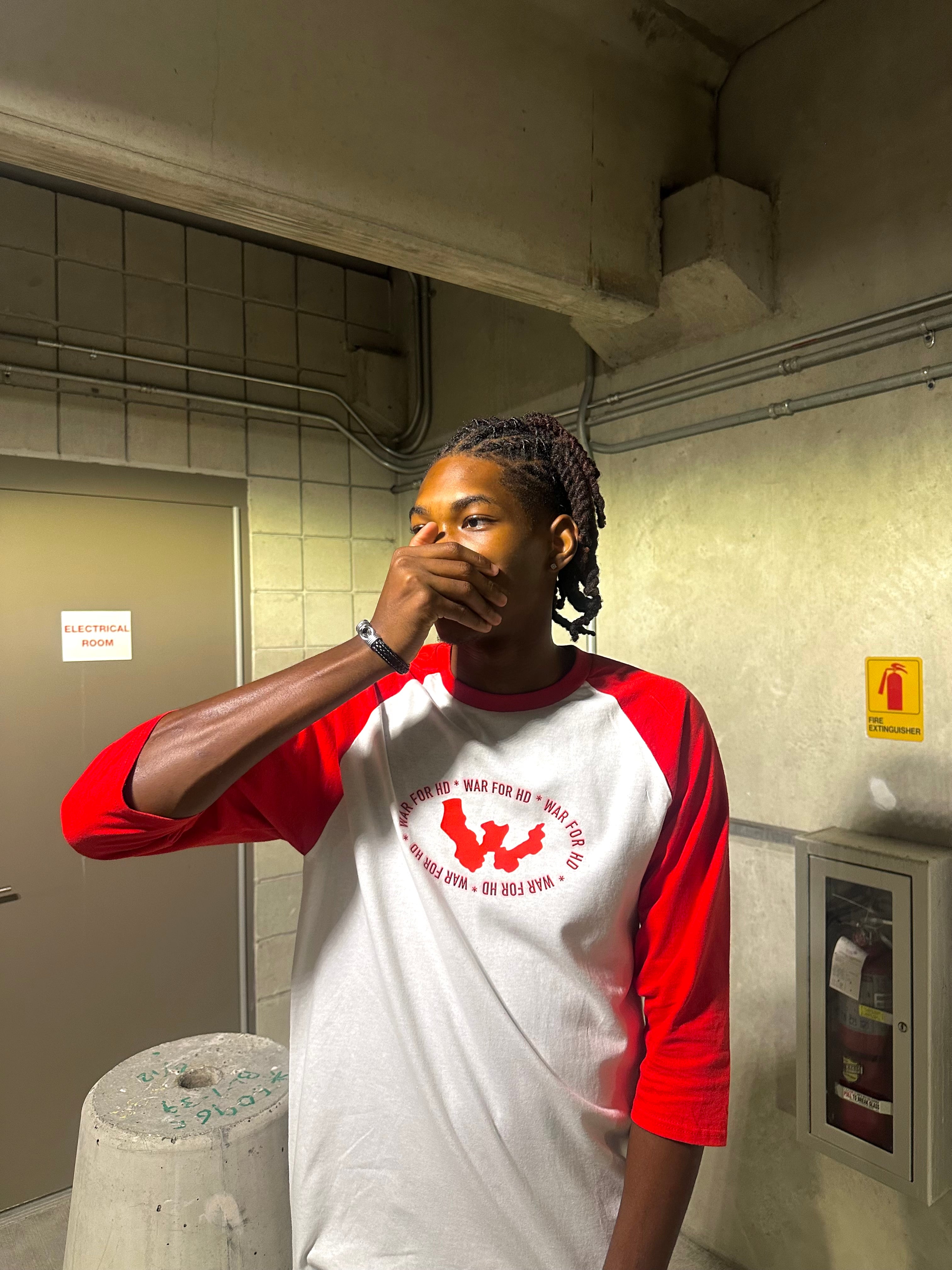 “TEAM HD” 3/4 SLEVE T RED
