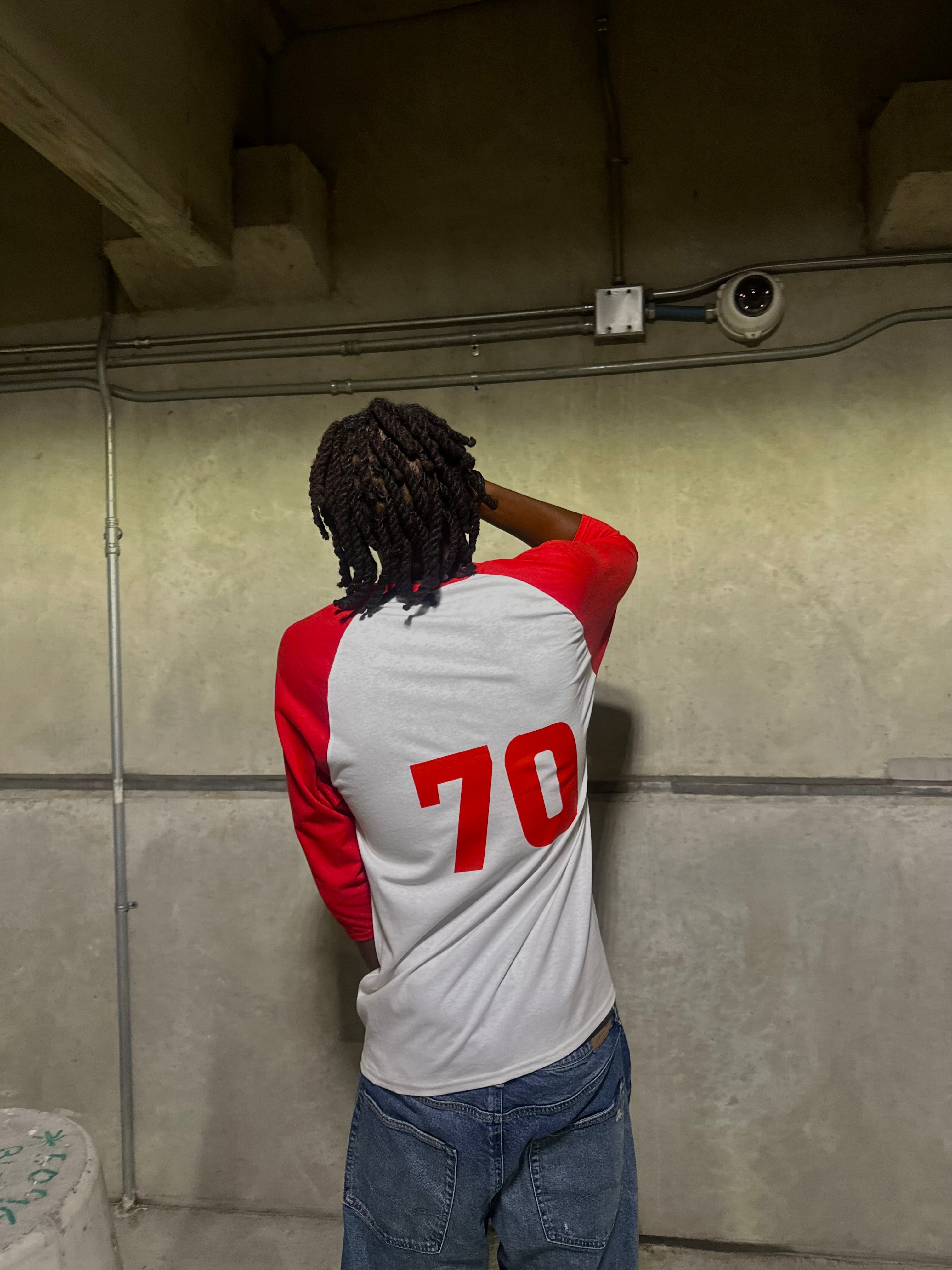 “TEAM HD” 3/4 SLEVE T RED