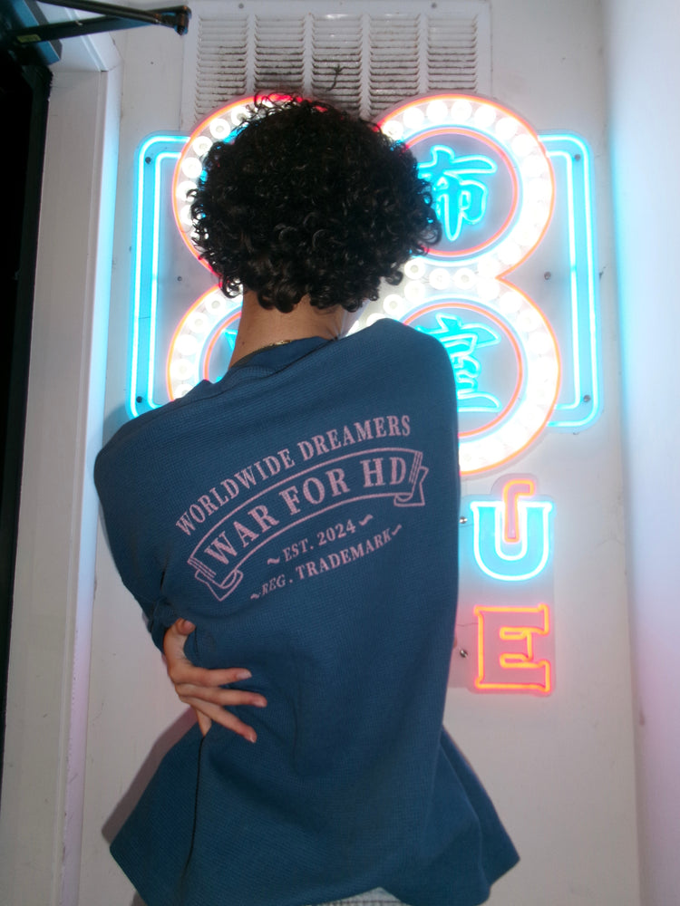 WAR FOR HD / WAFFLE KNIT THERMAL / NAVY BLOSSUM