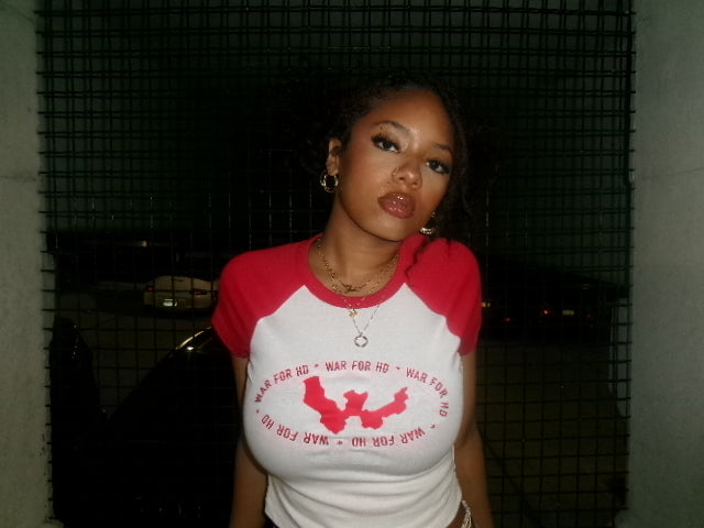 “TEAM HD” WOMEN’s BABY TEE RED