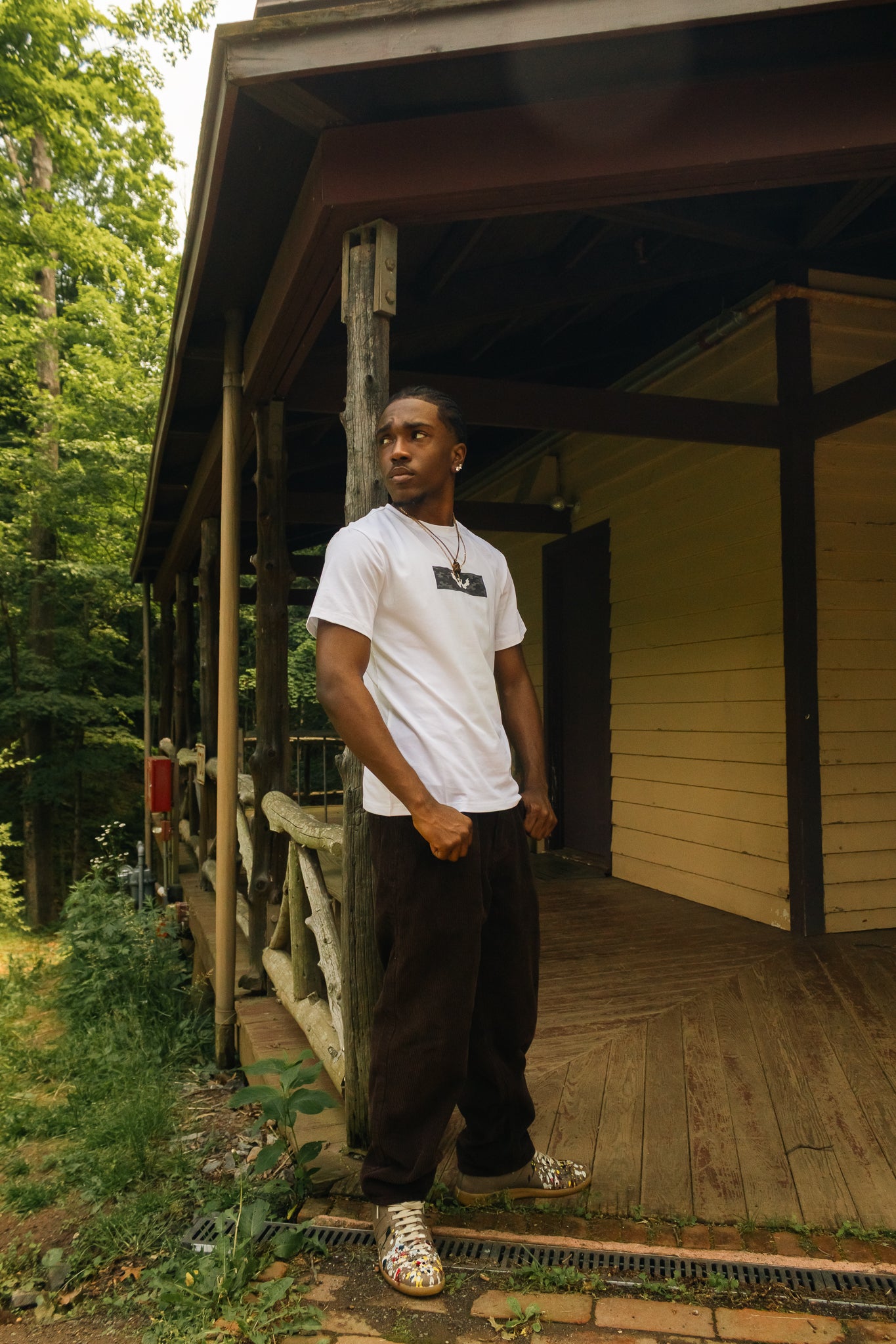 War For HD Grey Camo Crew Neck Cotton T-Shirt
