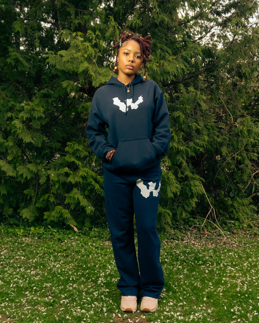 WAR FOR HD NAVY DRIFT SWEATPANTS