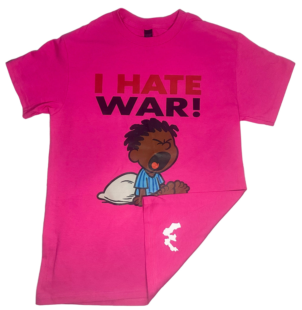 “I HATE WAR!” Vintage T-Shirt- Pink
