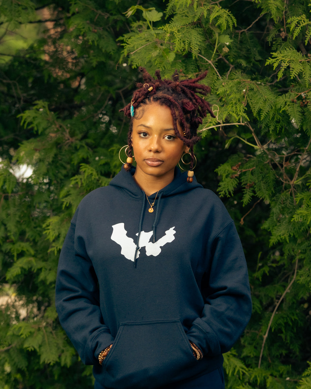 WAR FOR HD NAVY DRIFT HOODIE