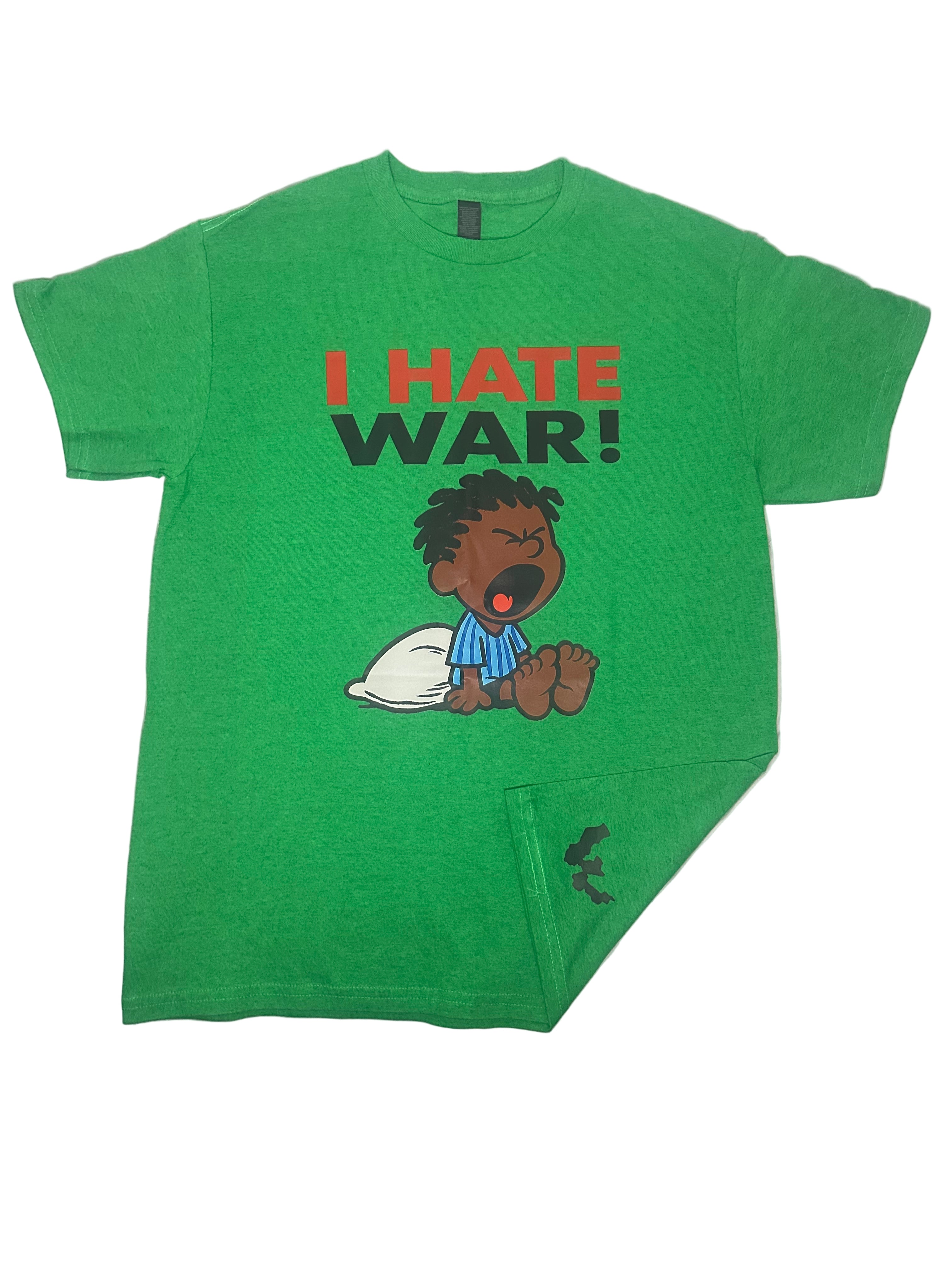 “I HATE WAR!” Vintage T-Shirt- Green