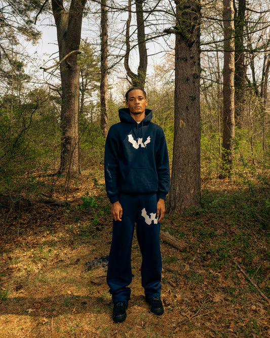 WAR FOR HD NAVY DRIFT SWEATPANTS
