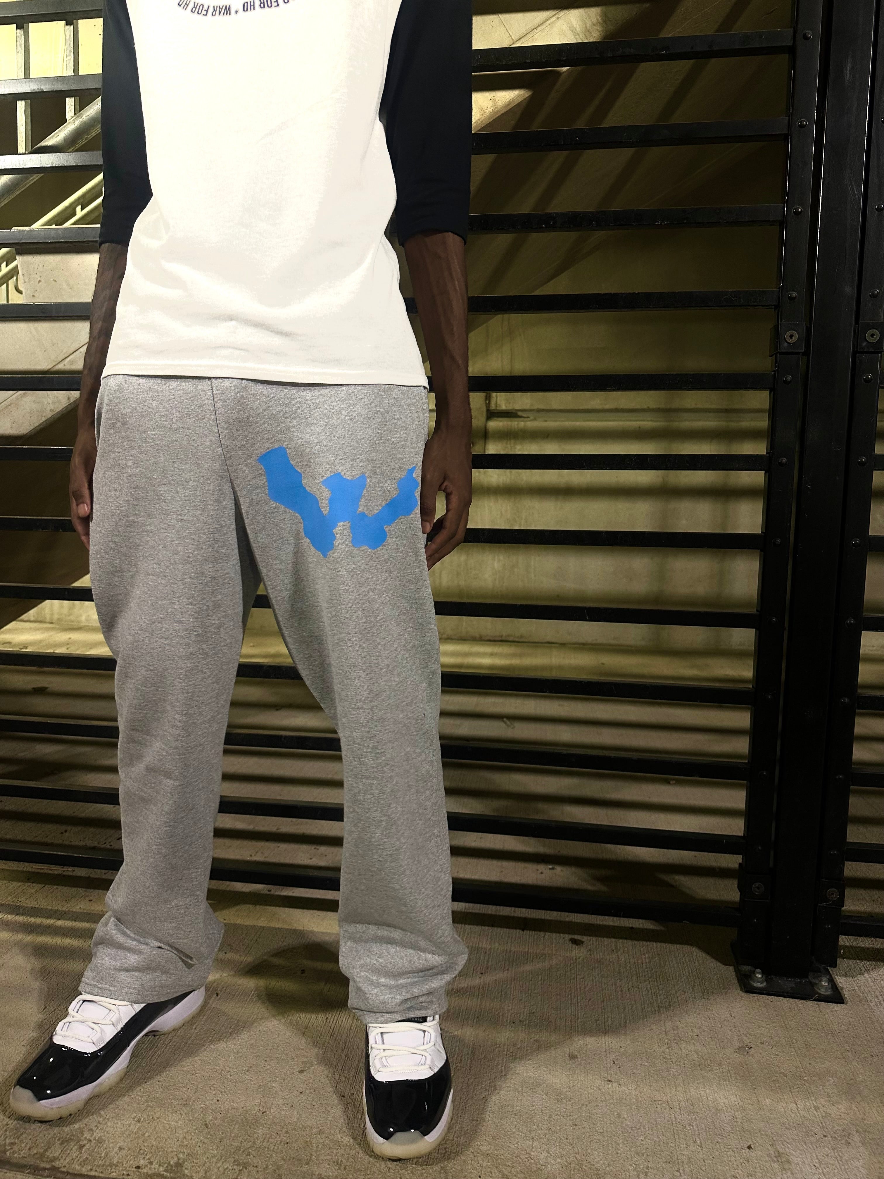 WAR FOR HD NEON BLUE/GREY SWEATPANTS