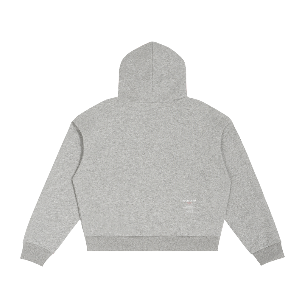 Worldwide Dreamers Club/Plaid Boxy Zip Hoodie