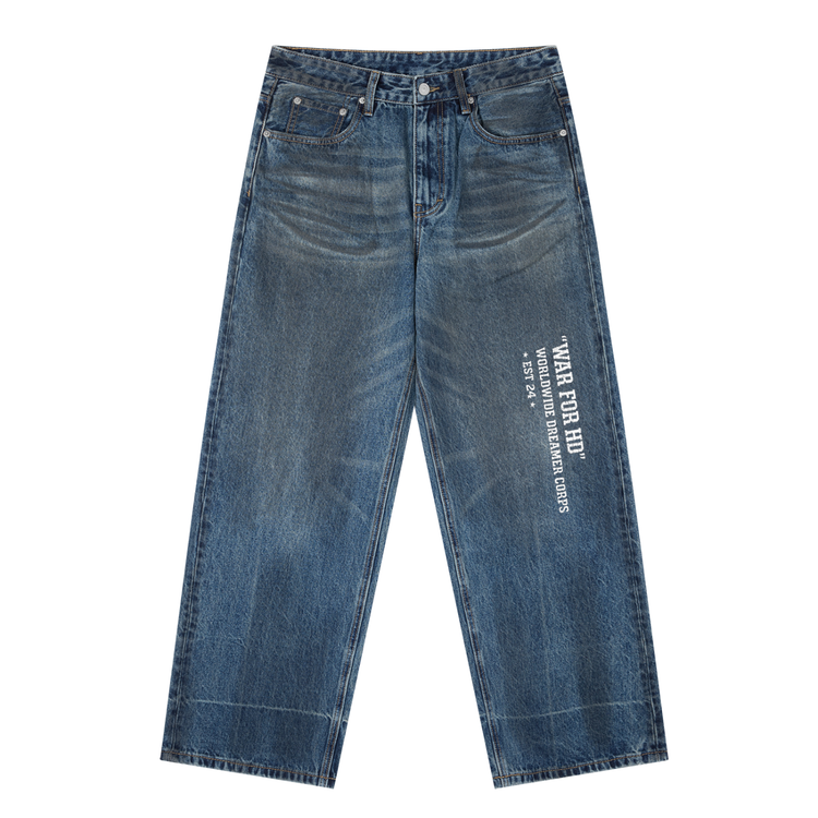 WAR FOR HD/ WWD CORPS VINTAGE WASH BAGGY DENIM JEANS