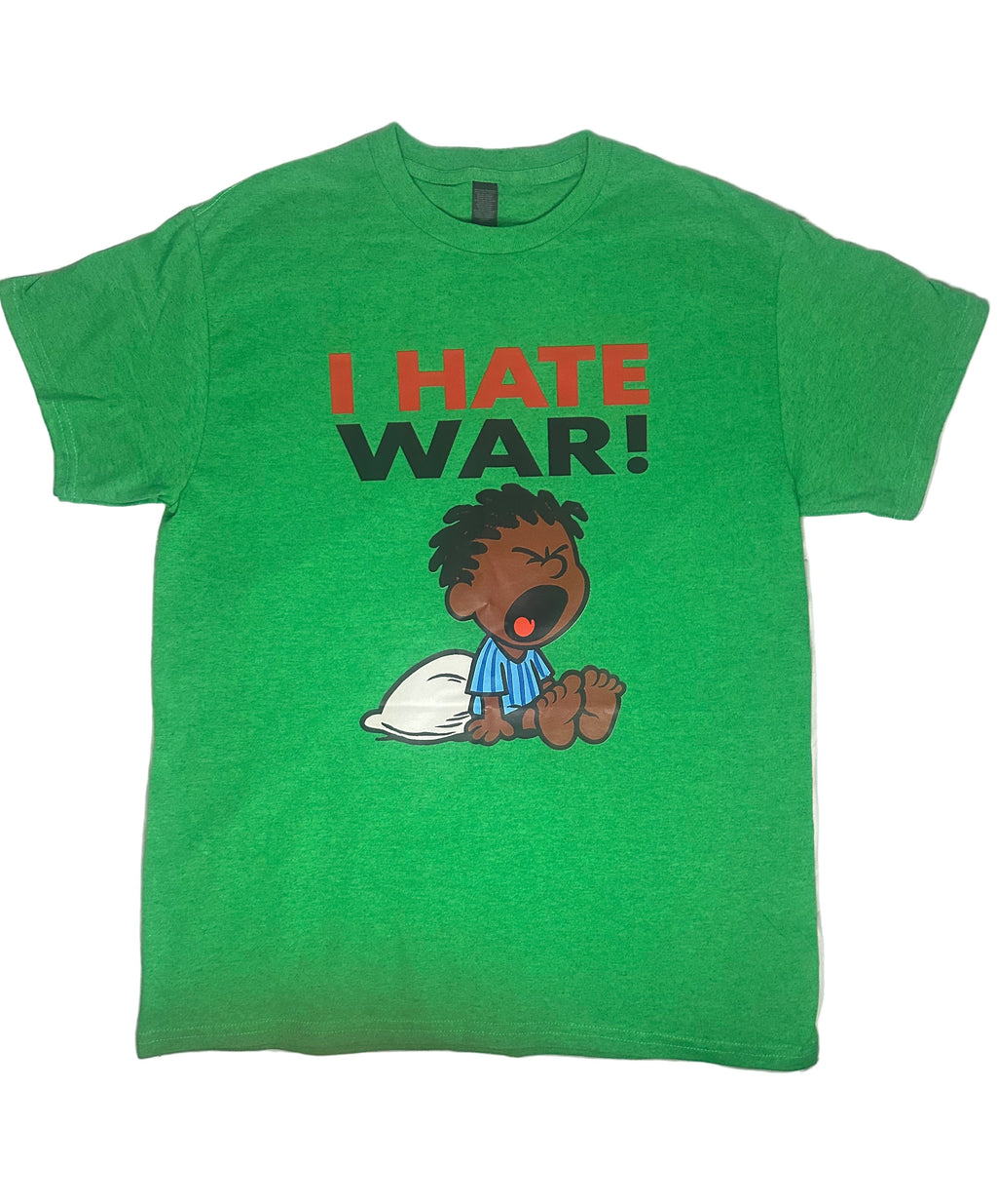 “I HATE WAR!” Vintage T-Shirt- Green