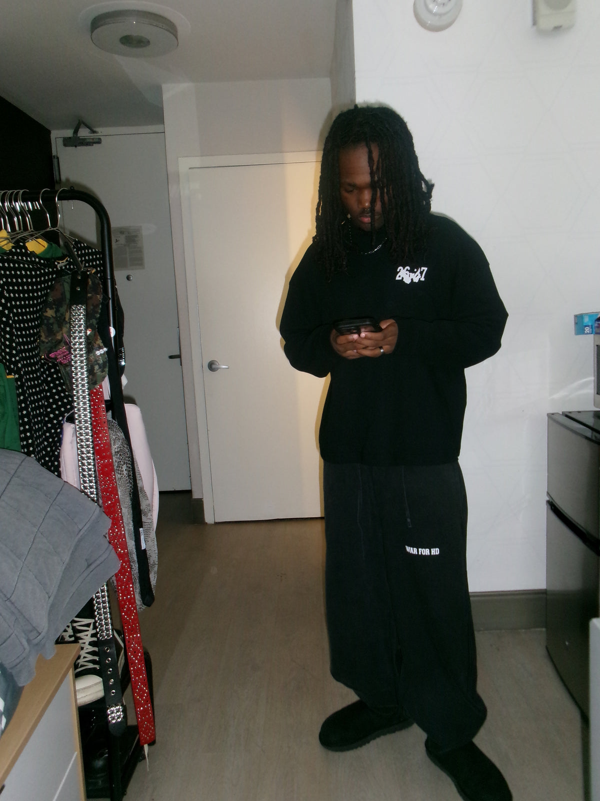 WAR FOR HD / WAFFLE KNIT THERMAL / MIDNIGHT BLACK