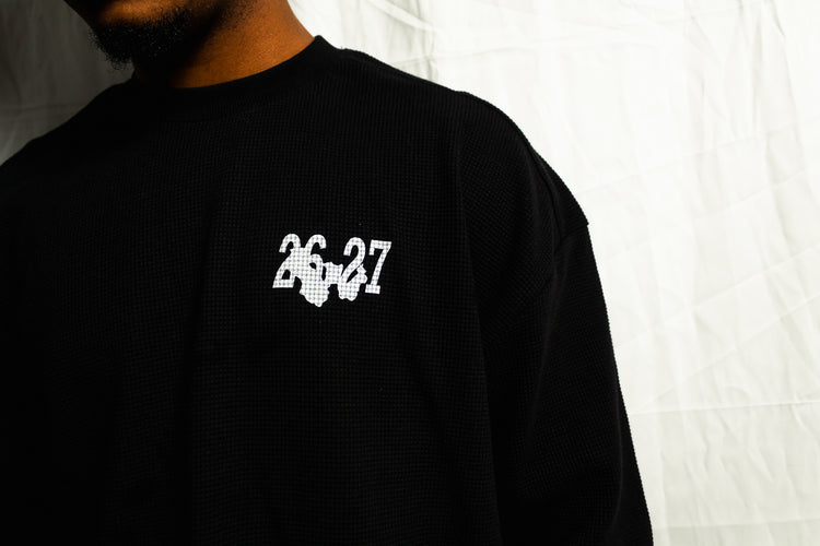 WAR FOR HD / WAFFLE KNIT THERMAL / MIDNIGHT BLACK