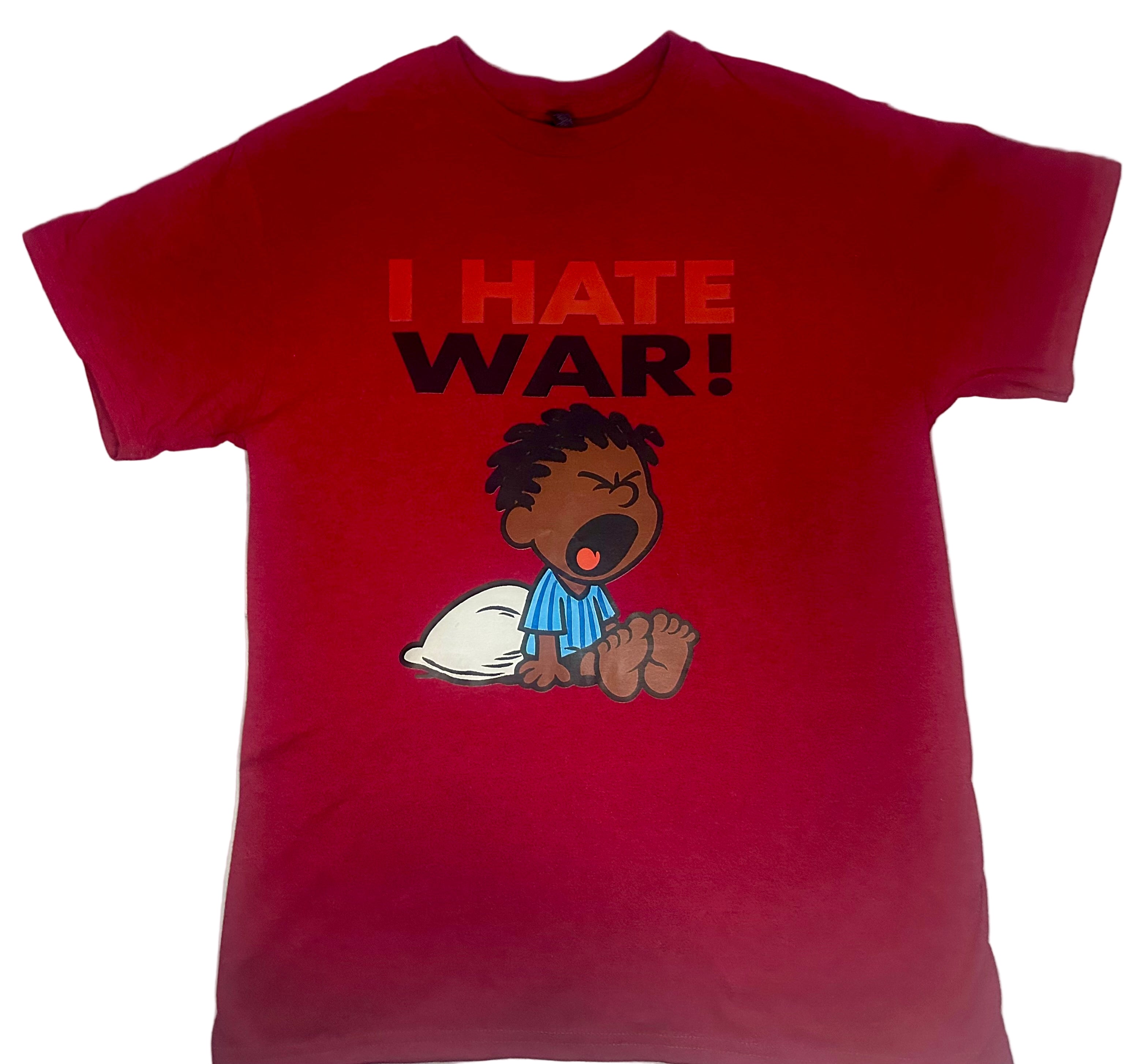 “I HATE WAR!” Vintage T-Shirt- Red