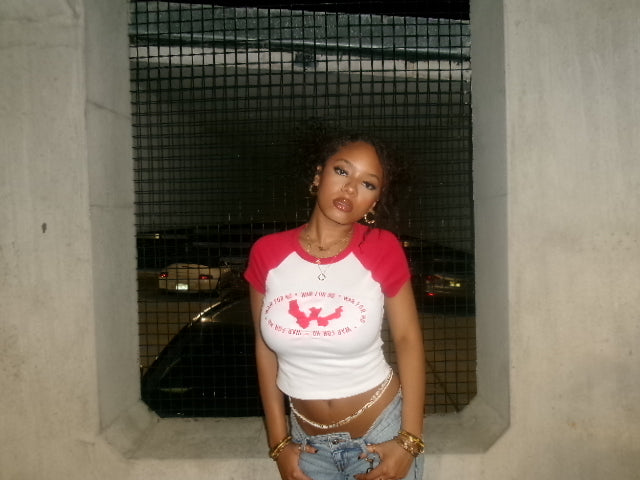 “TEAM HD” WOMEN’s BABY TEE RED