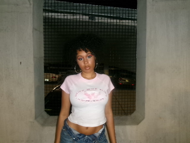 “TEAM HD” WOMEN’S BABY TEE PINK