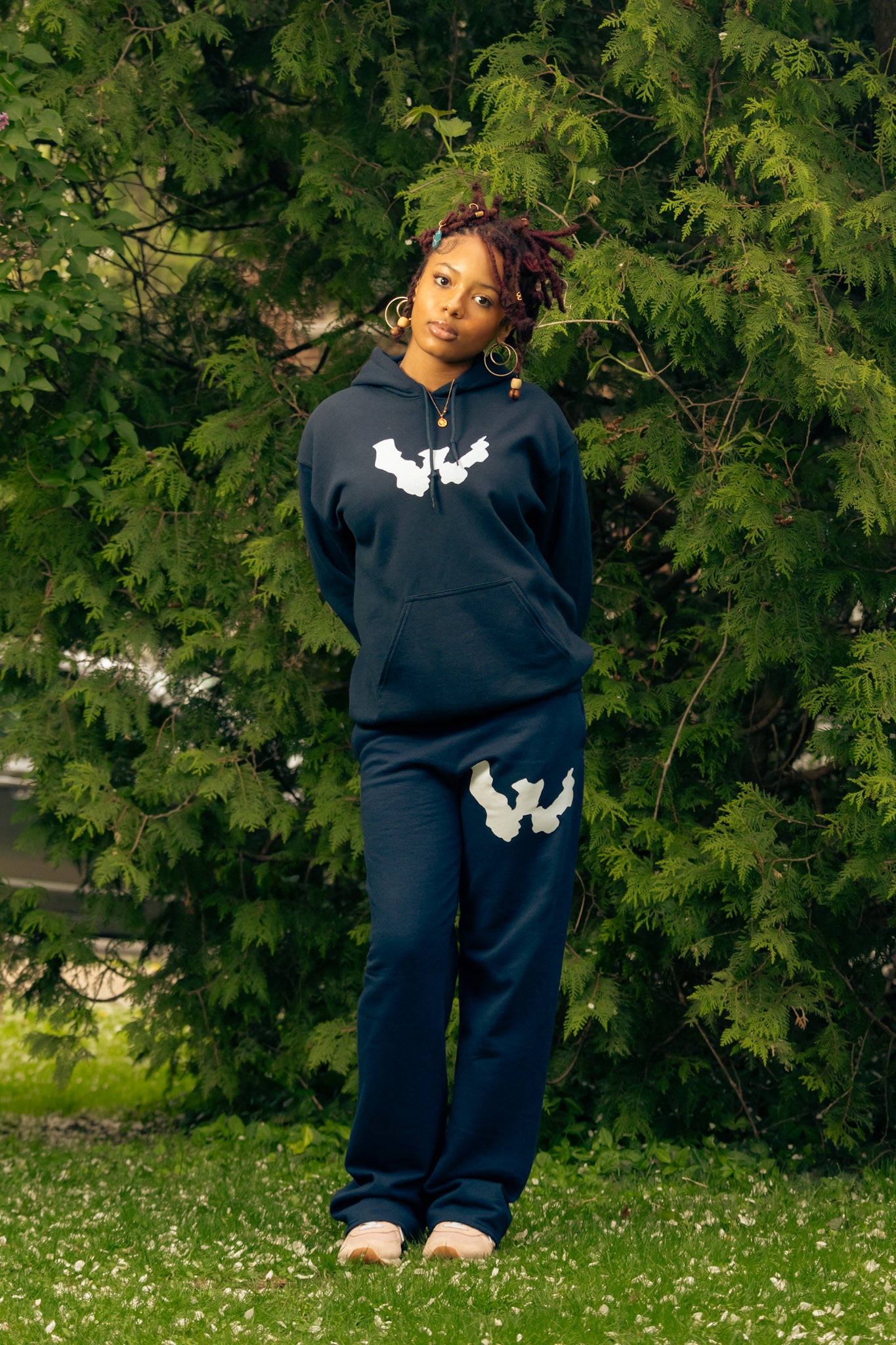 WAR FOR HD NAVY DRIFT SWEATPANTS