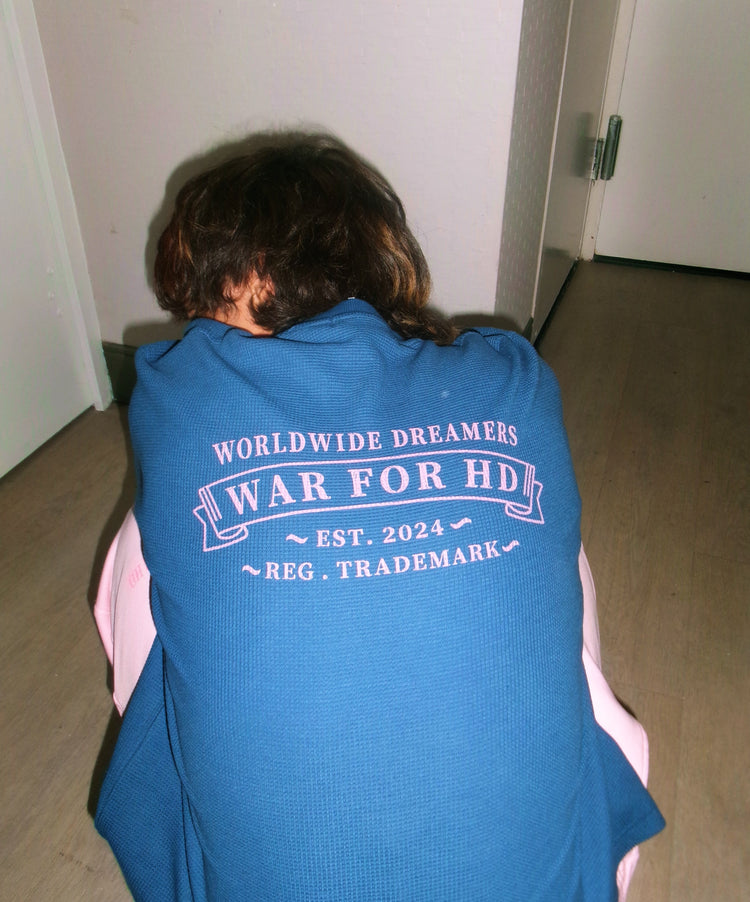 WAR FOR HD / WAFFLE KNIT THERMAL / NAVY BLOSSUM