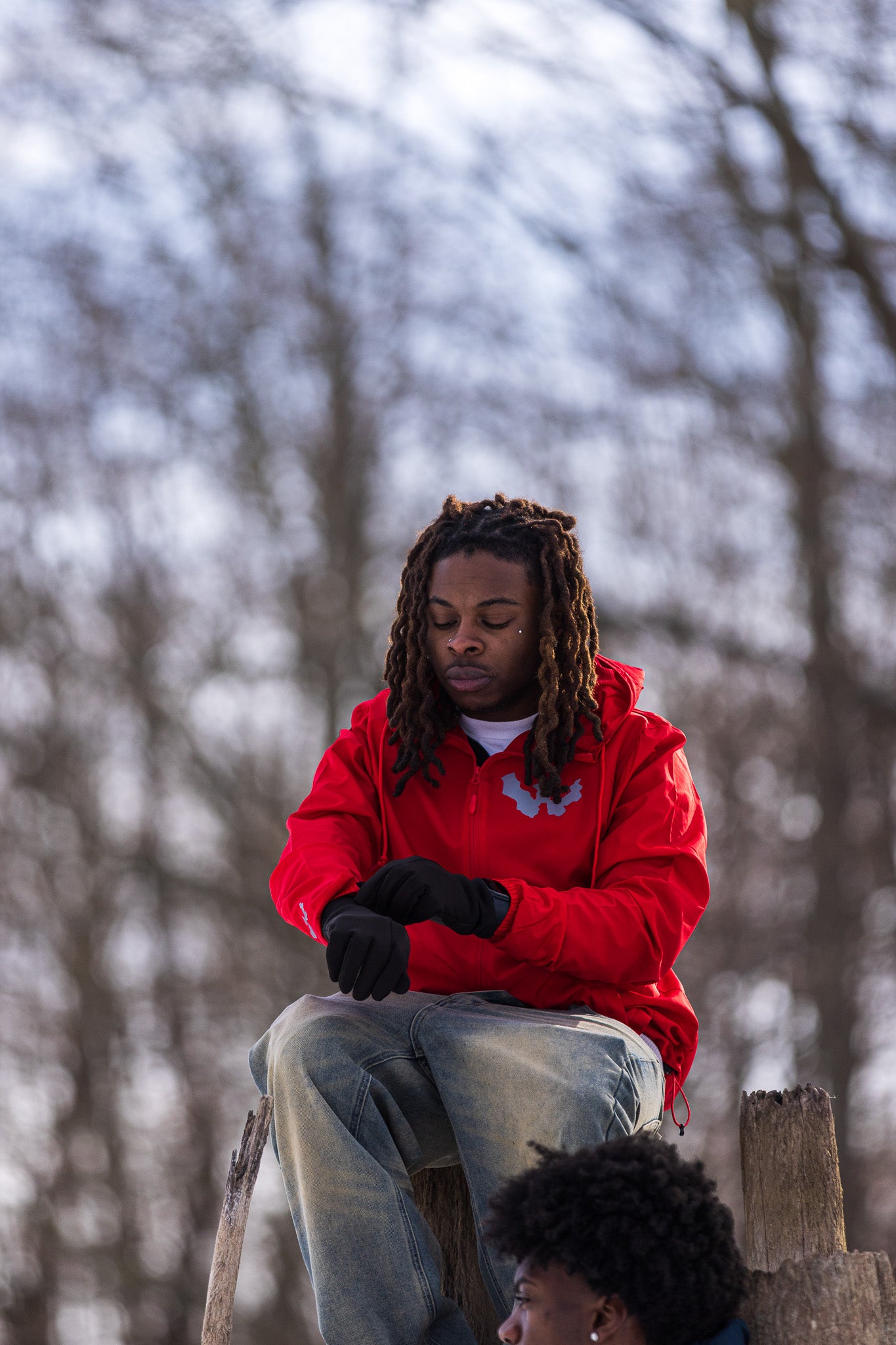 Flare Red Wind Breaker Jacket