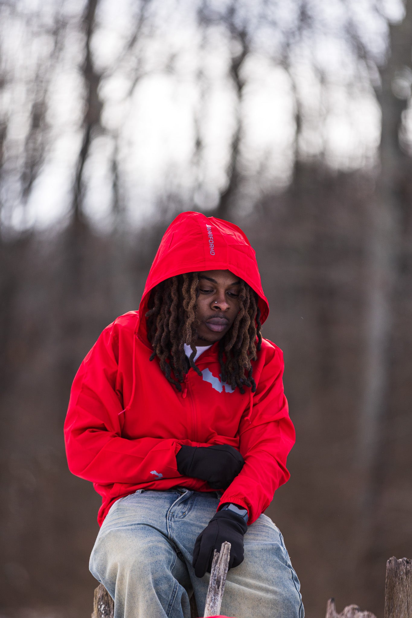 Flare Red Wind Breaker Jacket