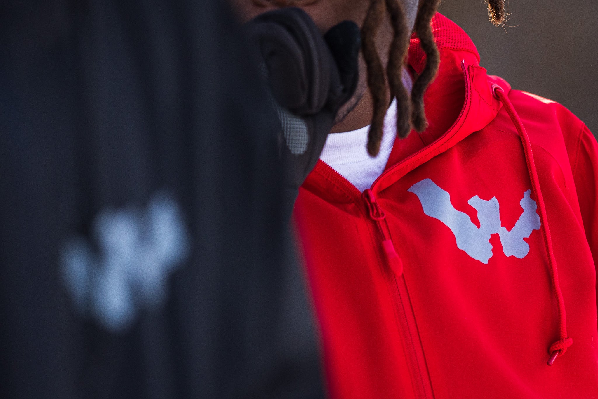 Flare Red Wind Breaker Jacket