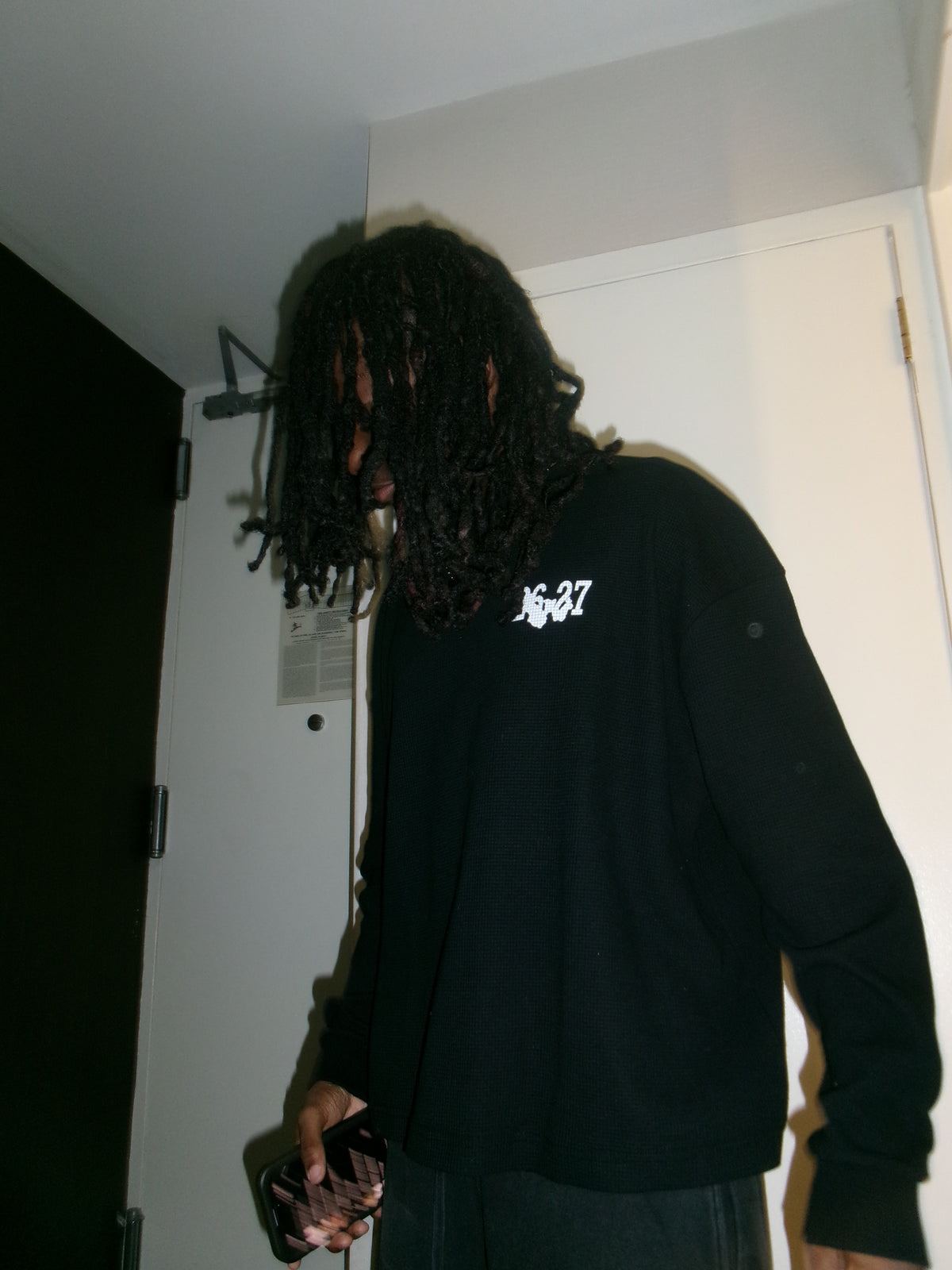 WAR FOR HD / WAFFLE KNIT THERMAL / MIDNIGHT BLACK
