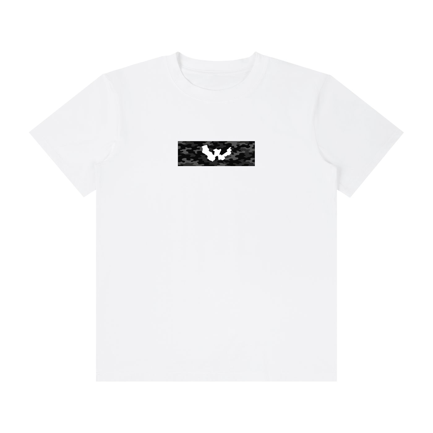 War For HD Grey Camo Crew Neck Cotton T-Shirt