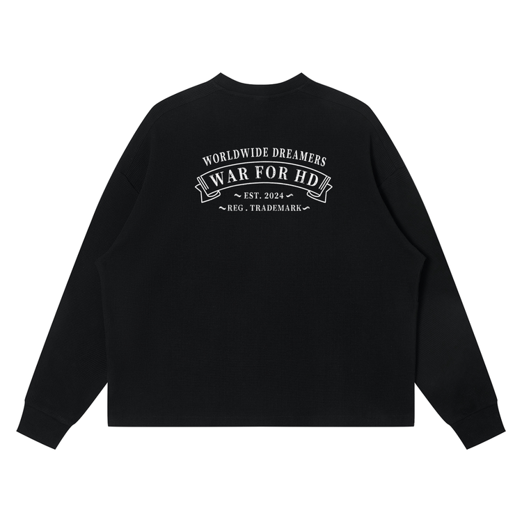 WAR FOR HD / WAFFLE KNIT THERMAL / MIDNIGHT BLACK